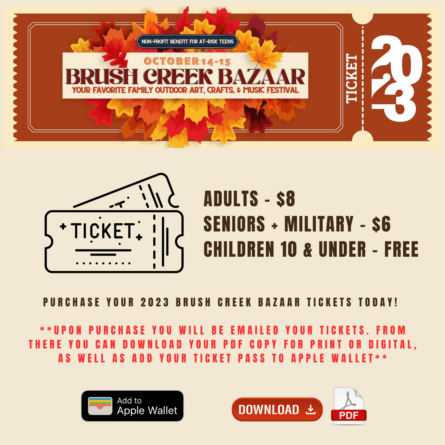 Bazaar Entry Ticket