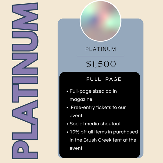 Magazine Sponsorship - PLATINUM ($1,500)
