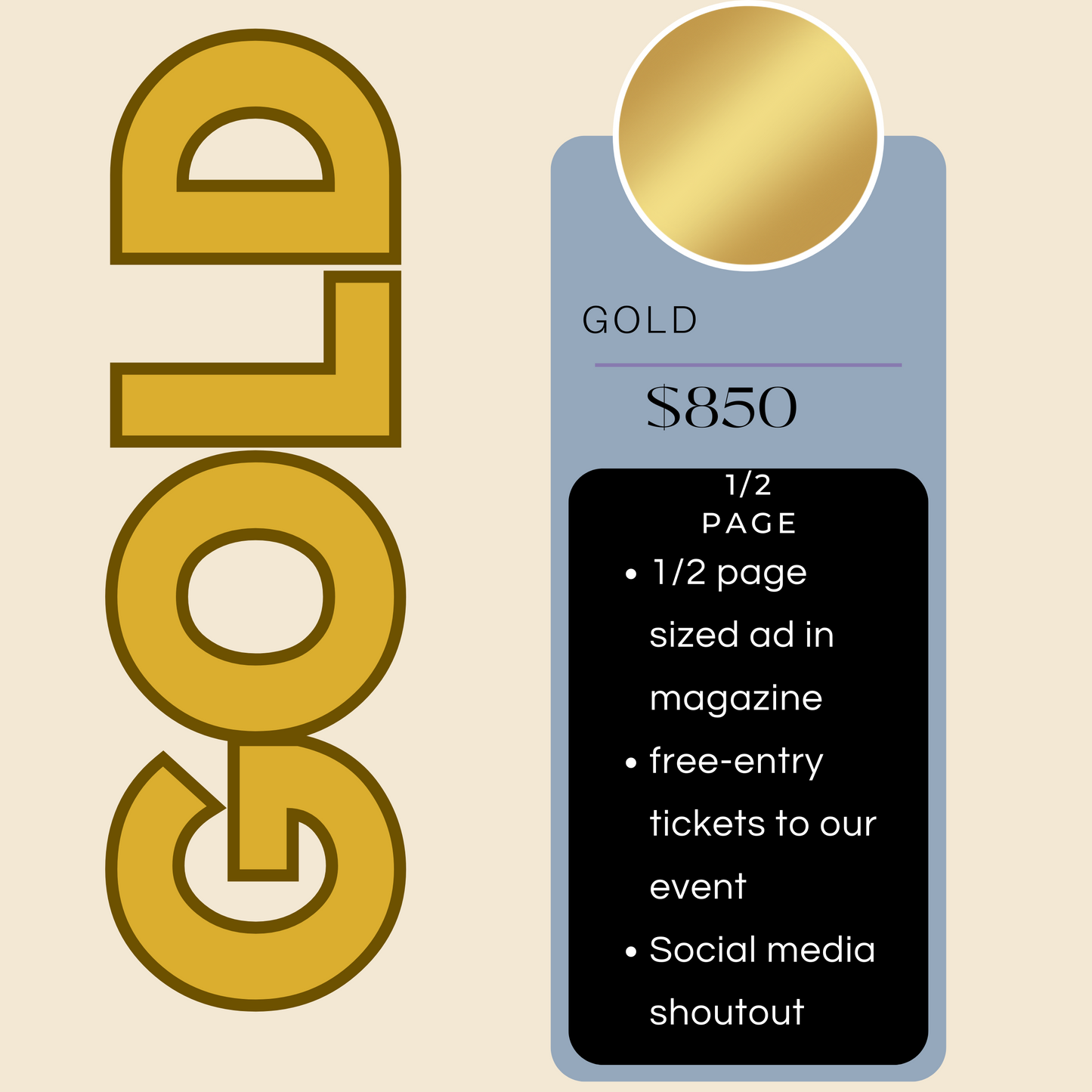 Magazine Sponsorship - GOLD ($850)