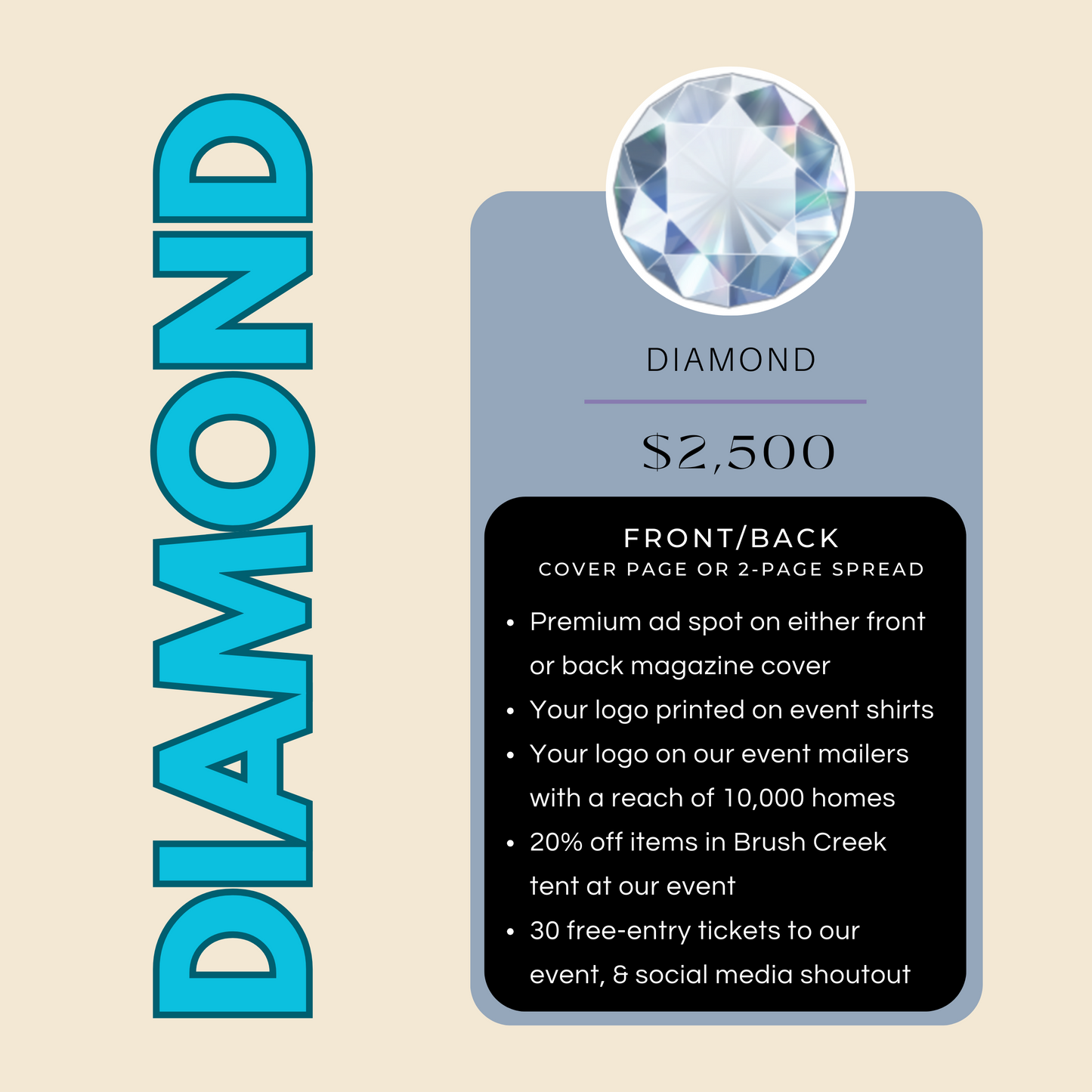 Magazine Sponsorship - DIAMOND ($2,500)